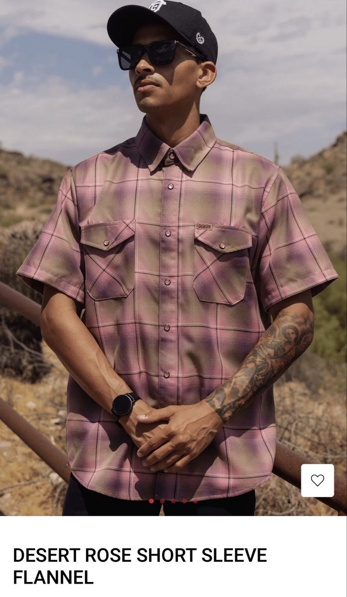Dixxon Flannel Company Desert Rose Short Sleeve Flannel Size 2X