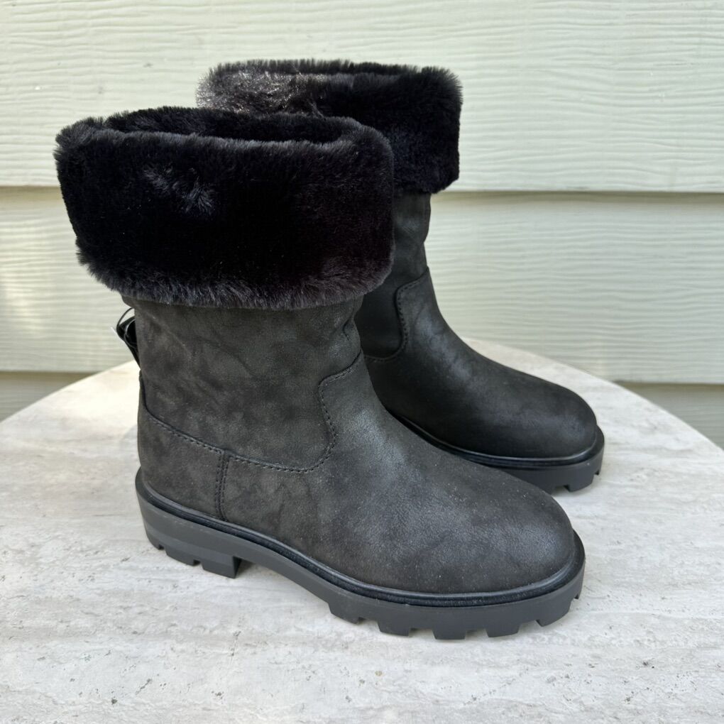 New Faux Suede Fur Lined Boots