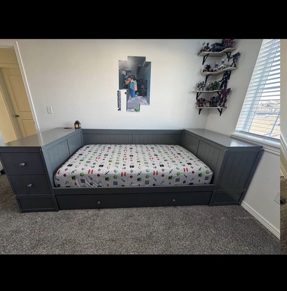 Twin Bed With Trundle And storage