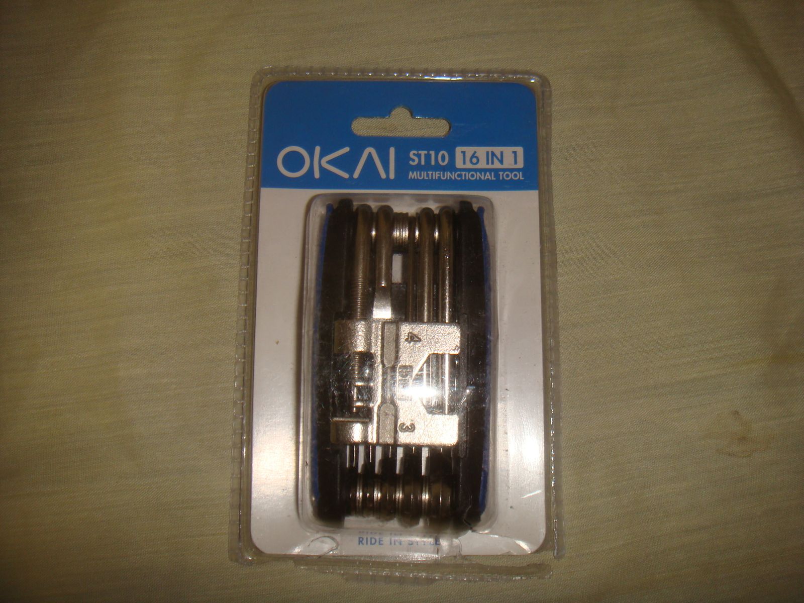 OKAI ST10 16 IN 1 MULTIFUNCTION BIKE TOOL MULTI TOOL WITH CHAIN TOOL & PATCHES