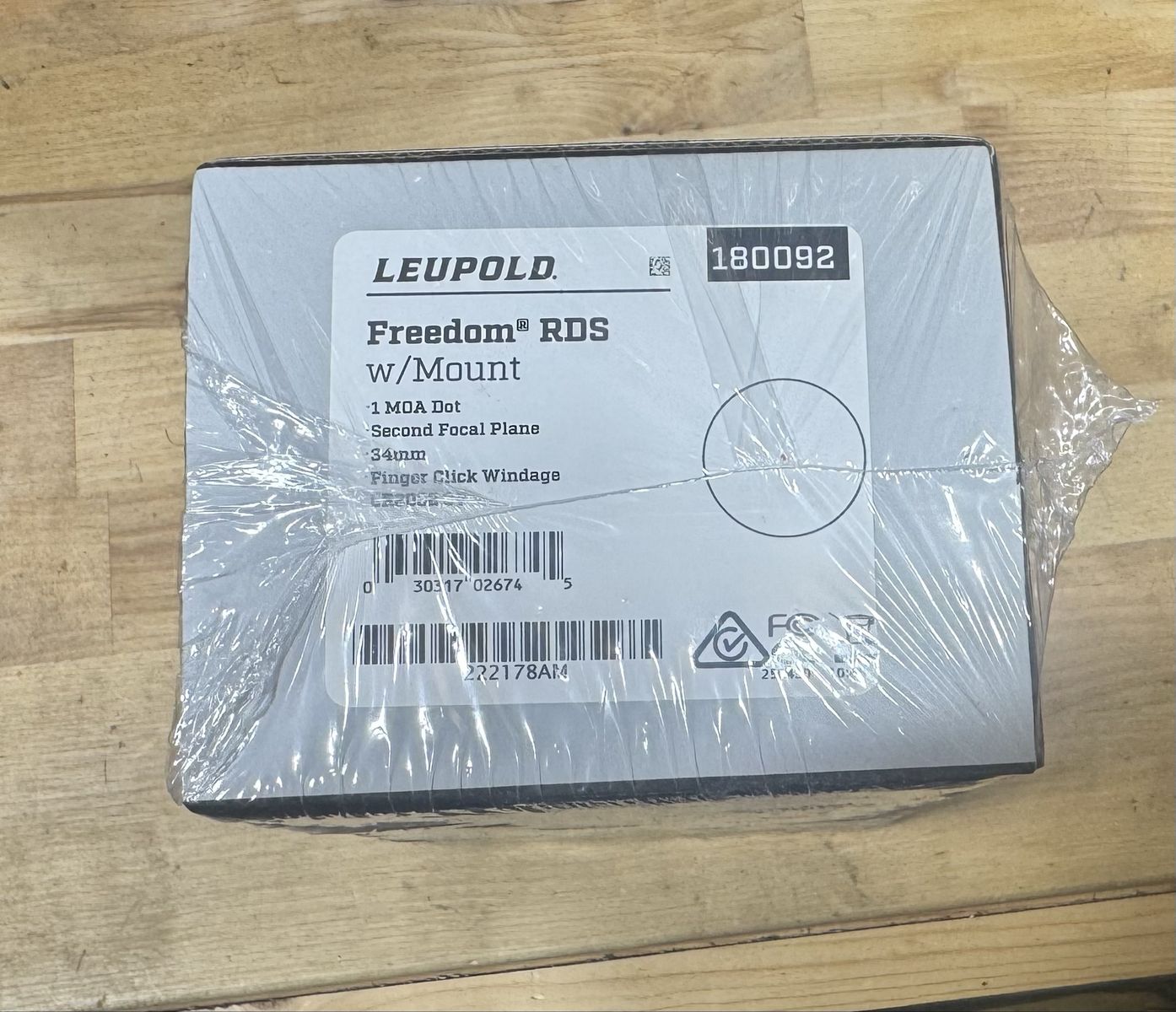 Leupold Freedom RDS Red Dot Sight w/ Mount 1 MOA Dot 34mm (180092)