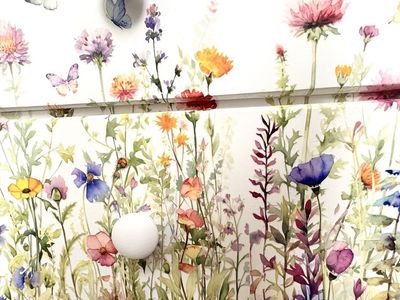 Refurbished White 5-Drawer Dresser with Wildflower Floral