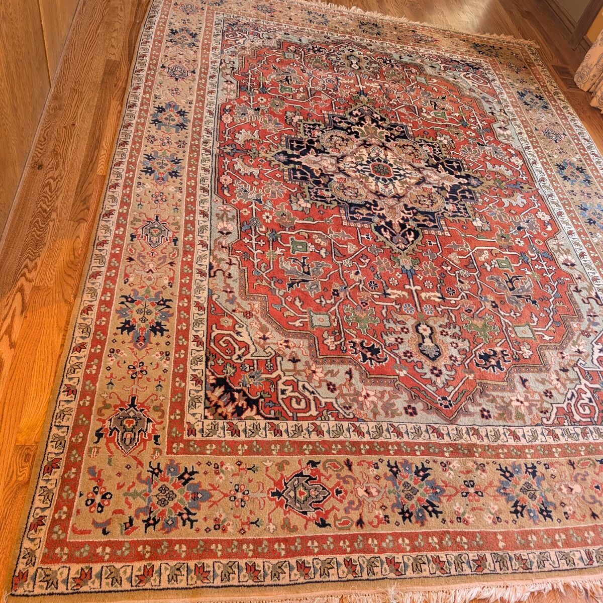 REDUCED 50% off  High end 100% wool hand woven rug