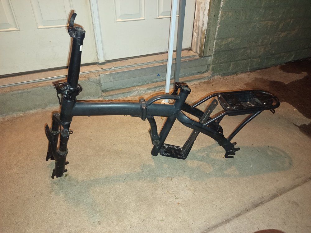 bare folding e-bike frame