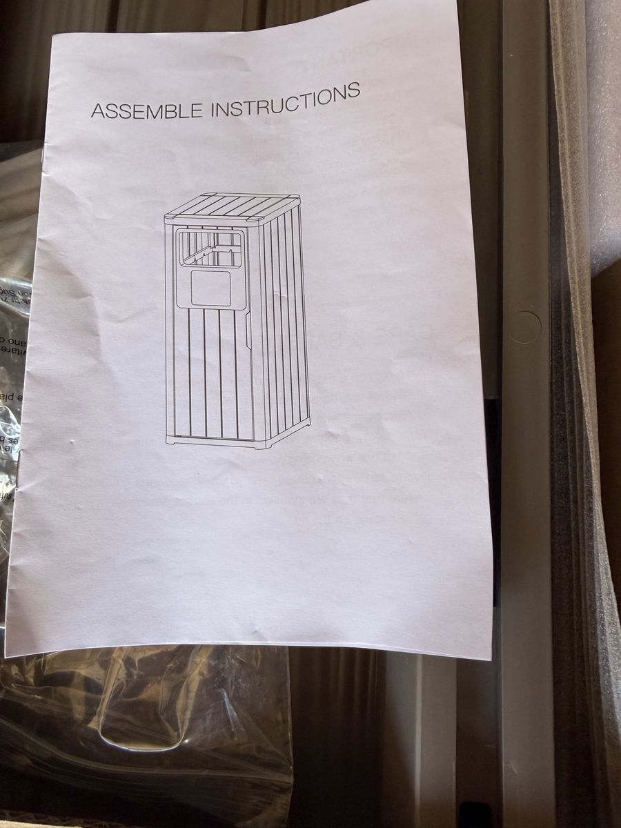 Unassembled Outdoor garbage Storage - New in Box