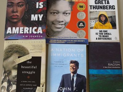 6 book bundle $25/$5 each
