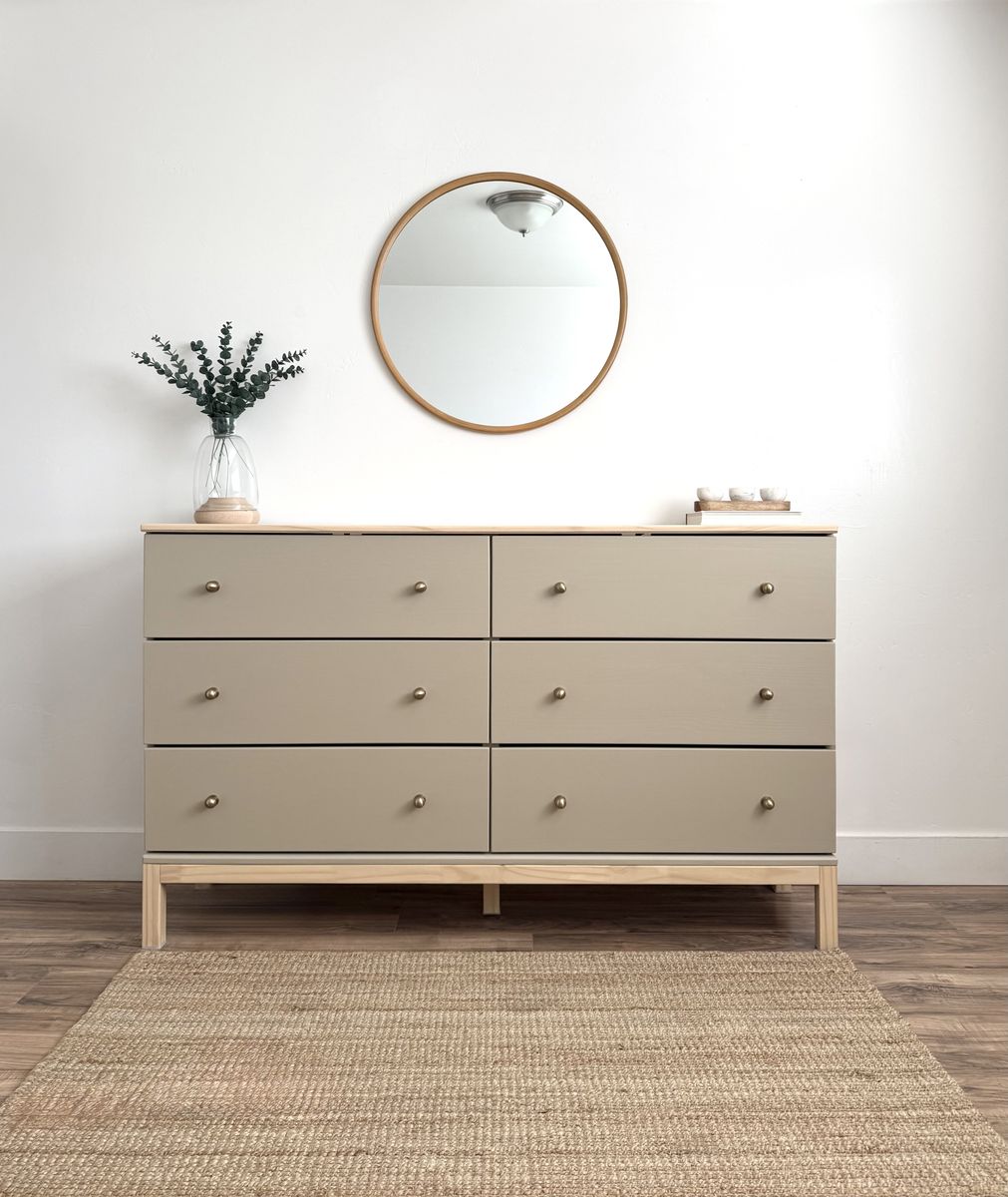 Greige Wood Dresser