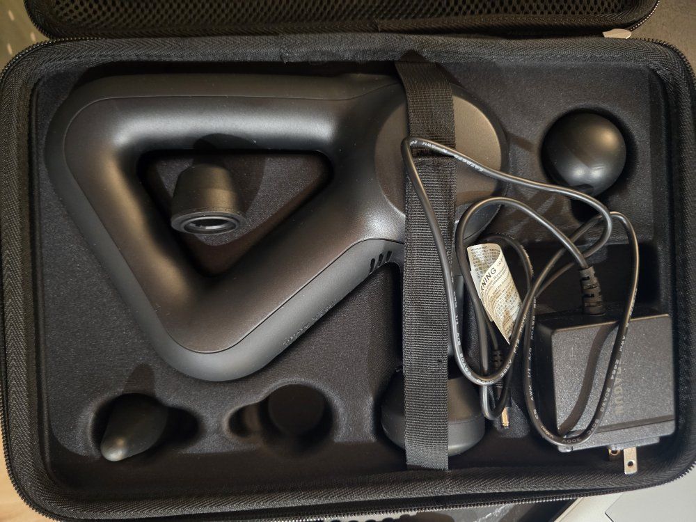 Theragun Elite Percussive Therapy Massager - Black, Portable with Carry Case & Attachments