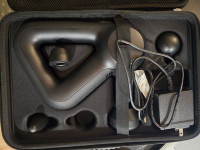 Theragun Elite Percussive Therapy Massager - Black, Portable with Carry Case & Attachments