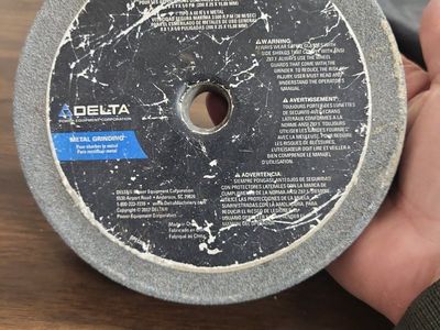 DELTA A60 N5V Metal Grinding Wheel 8x1x5/8 Inch 3600 RPM Grinder Disc