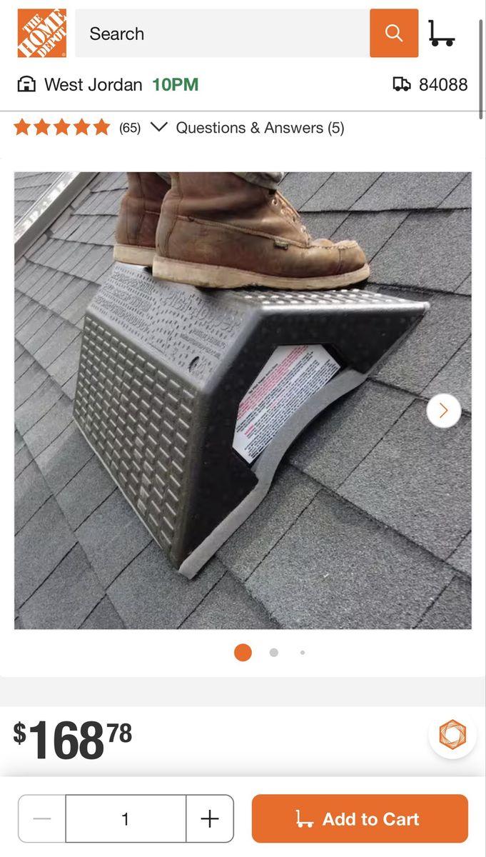Pitch Hopper Roof Step Platform Pitch Safety Tool brand new