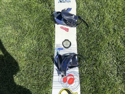 SIMS Snowboard 145 cm with Bindings and Stickers Used