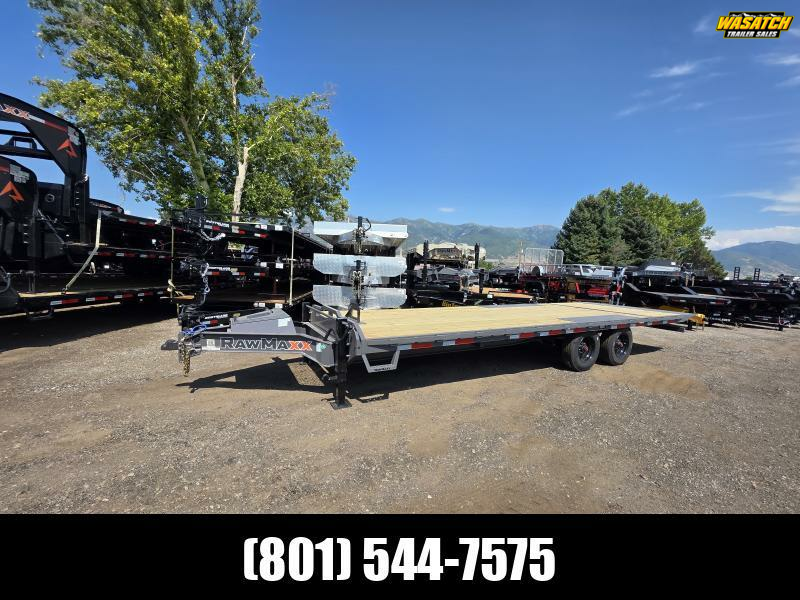 2026 RawMaxx 26' DTX 20K WHD Deckover Tilt Equipment Flatbed Trailer