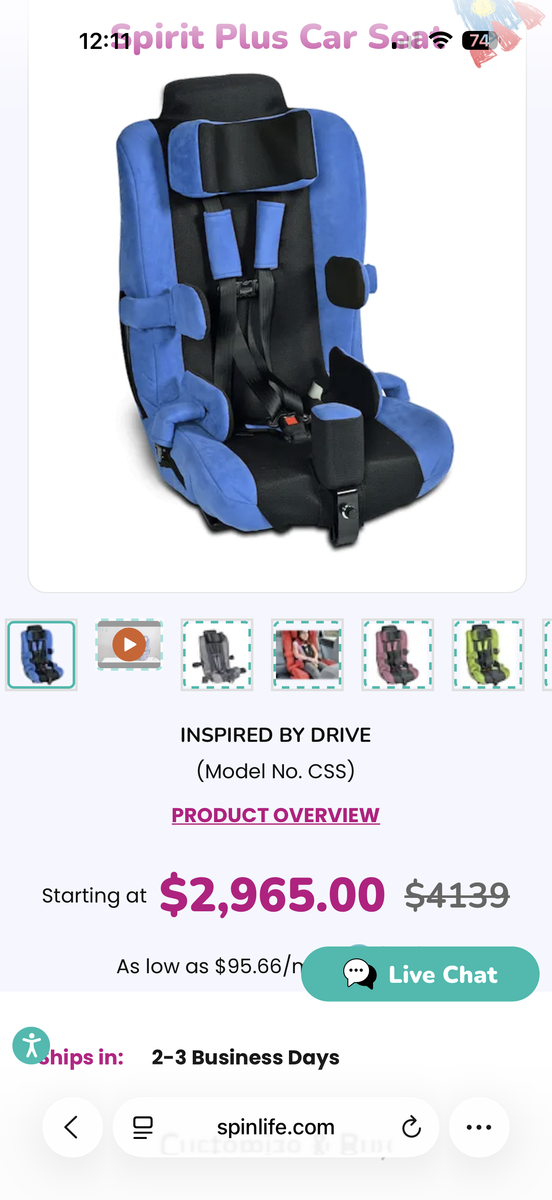 Inspired by Drive Spirit Plus Car Seat (retail $2965)