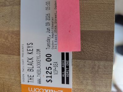 The Black Keys - VIP 1 physical ticket