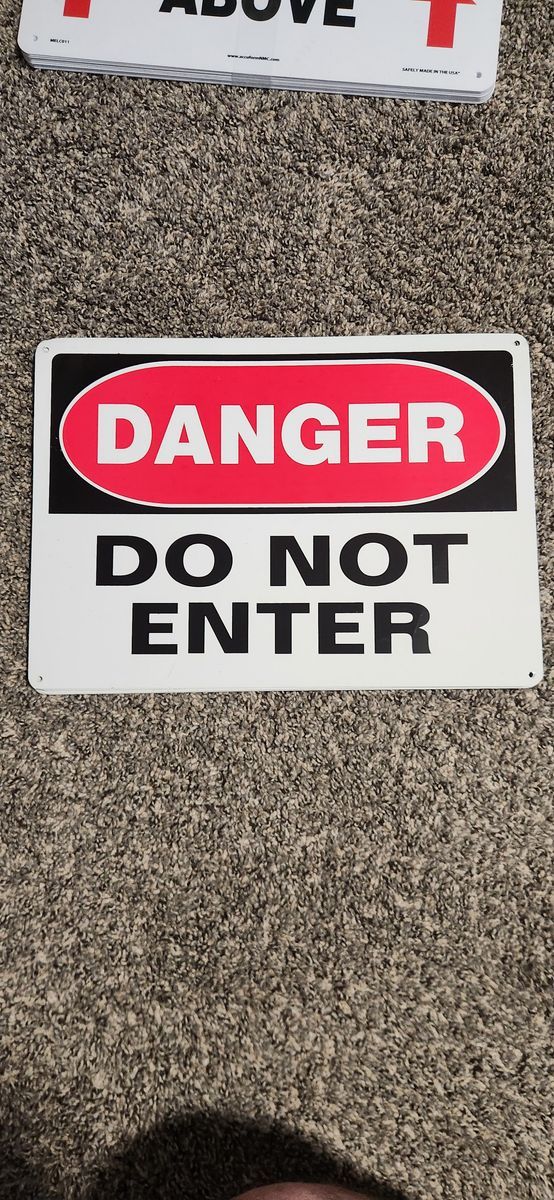 Do Not Enter OSHA Danger Sign Metal 14" x 10"
