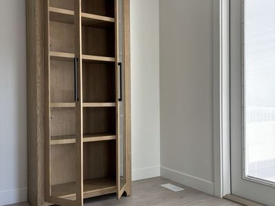 Davos Restoration Hardware Glass Cabinet — White Oak
