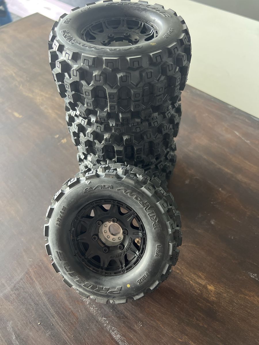 Pro-Line Badlands MX28 RC Monster Truck Tires and Wheels Set
