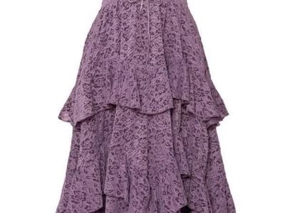 Ivy City Co Dress Solana Ruffle Lace Dusty Purple Corset Style XS