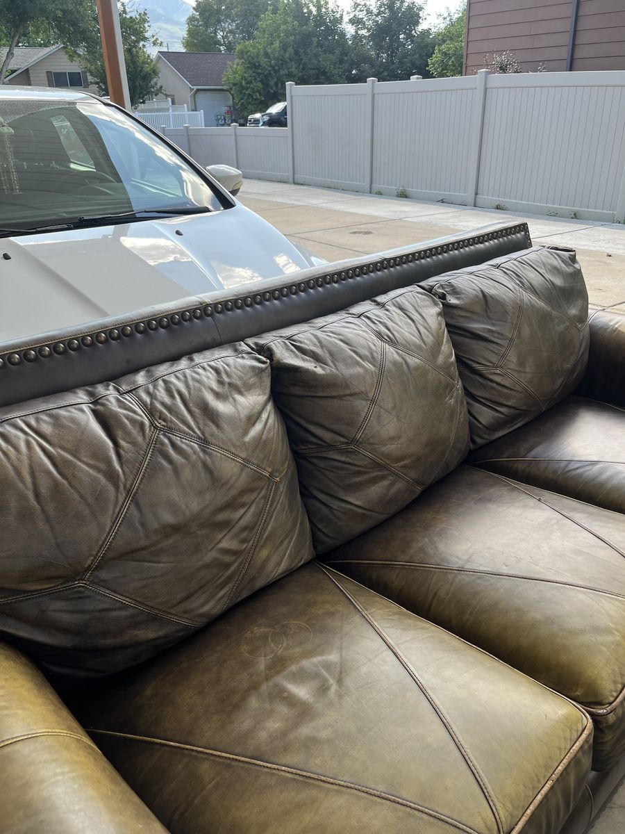 Leather couch and sofa 