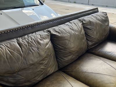 Leather couch and sofa