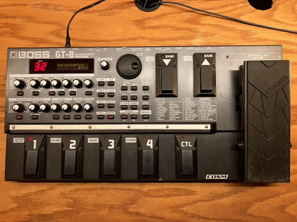 BOSS GT-8 Guitar FX Processor with Bag