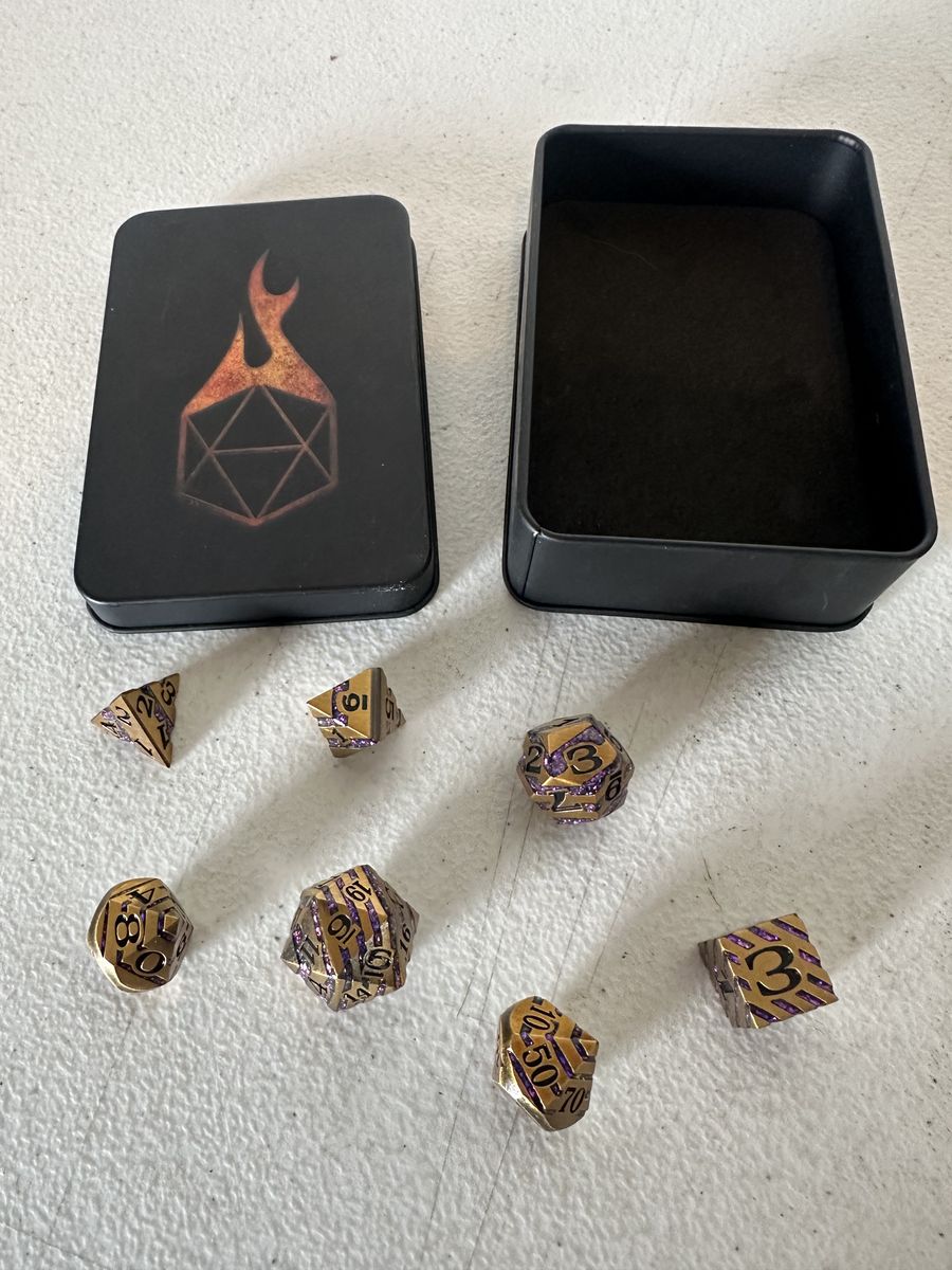 Royal Argent Set of 7 Metal Dice