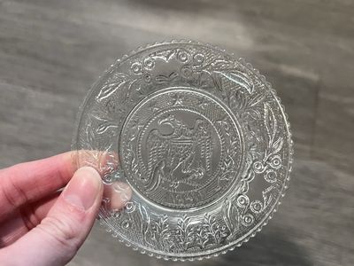 Collectors vintage glass cup plates