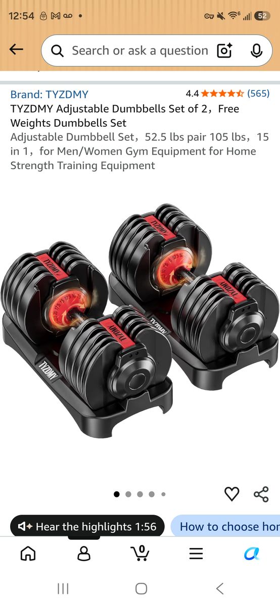 Adjustable Dumbbell Set