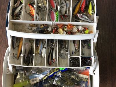 Box of Fishing Lures. #E75013058