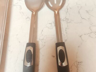 metal serving spoons 3dollars each