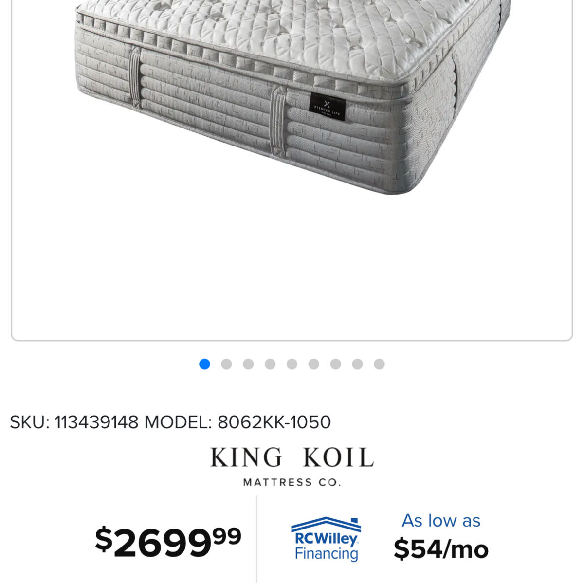 King Koil Queen Matress