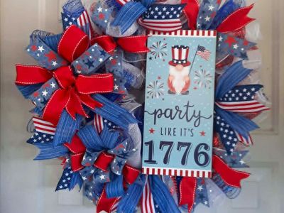 Handmade Patriotic Wreath