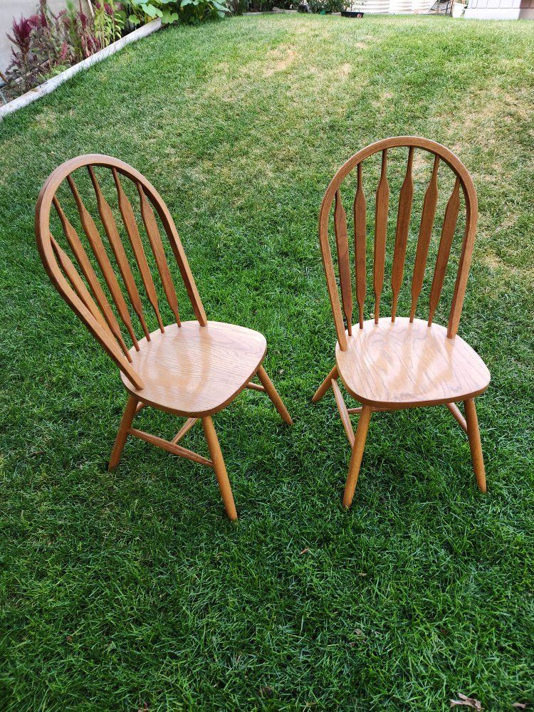 2 Wood Dining Chairs