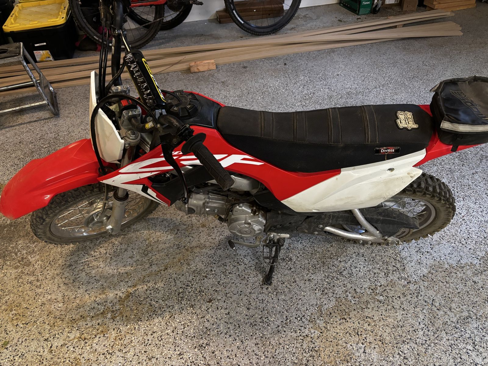 2021 Honda CRF110F EFI Dirt Bike - Red/White, Excellent Condition