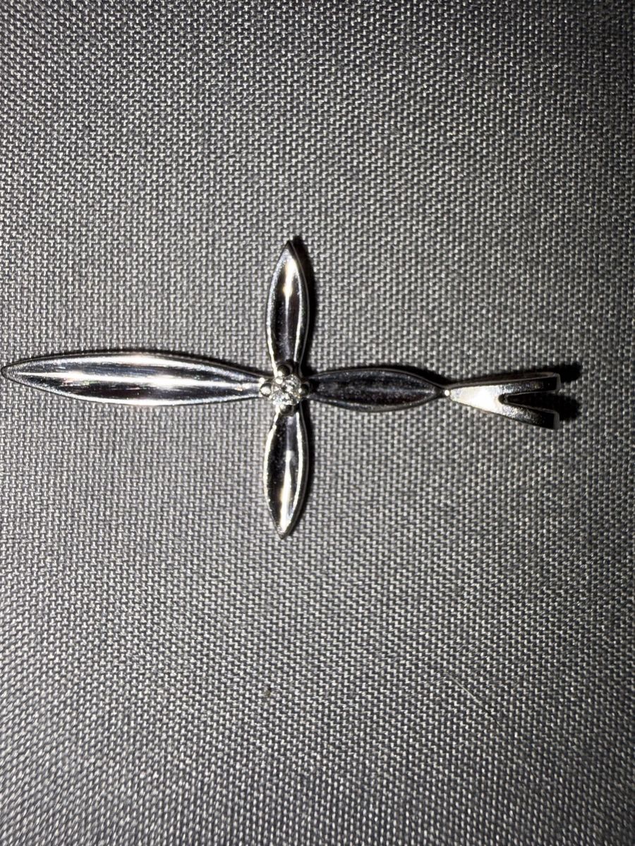 Diamond Accent Cross Pendant in Sterling Silver - Elegant Religious Jewelry