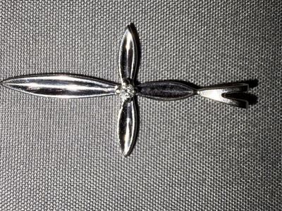 Diamond Accent Cross Pendant in Sterling Silver - Elegant Religious Jewelry