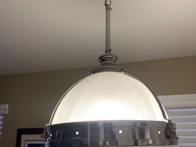 Restoration Hardware Clemson 14” Prismatic Glass Pendant Light