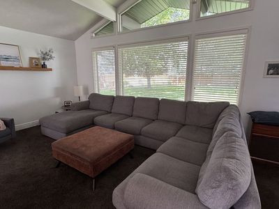 Grey 3 piece sectional w/chaise lounger
