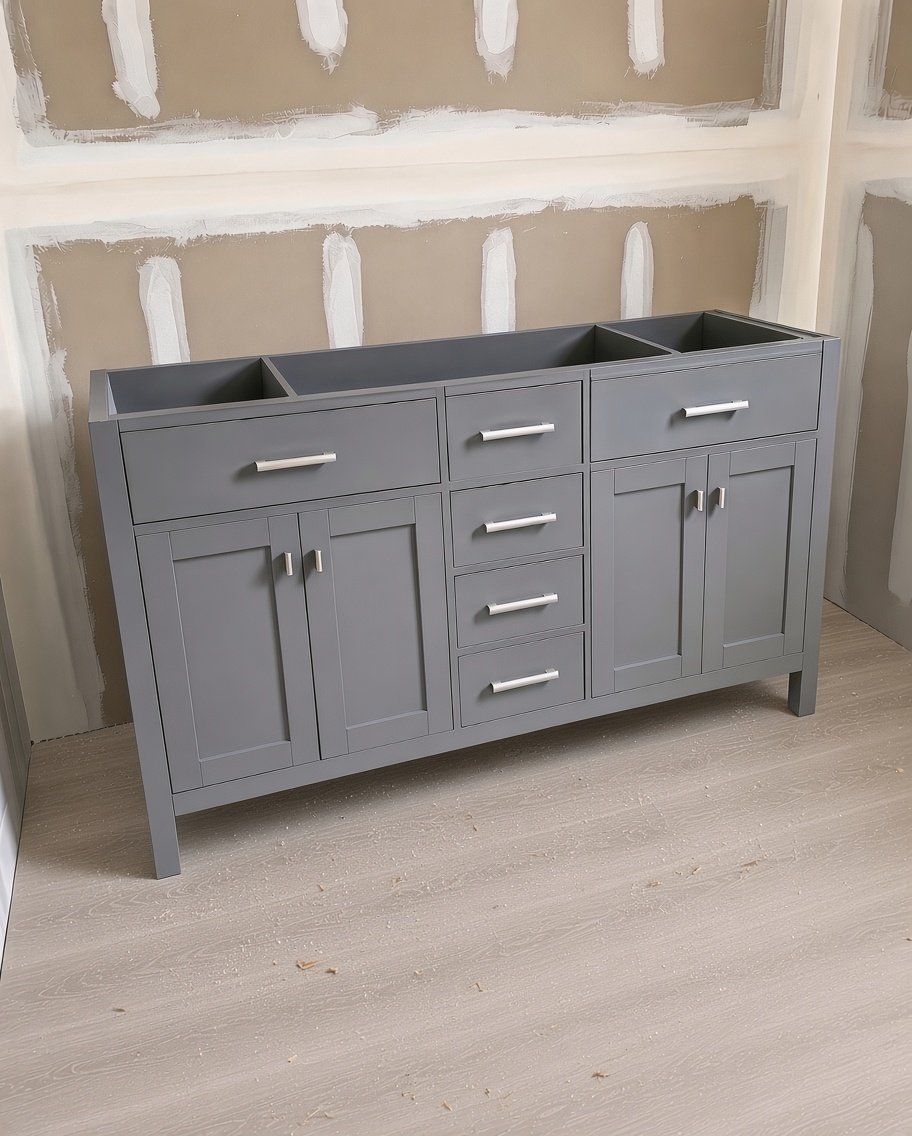 Bathroom Vanity Cabinet without Top.
Design Element London 59.5 in. Gray