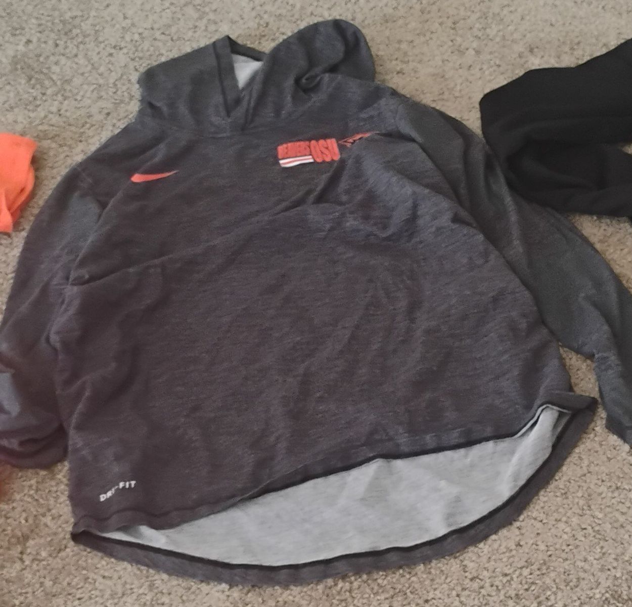 Nike Dri-FIT Men's Dark Gray Hoodie - OSU Beavers Logo, Size S/M