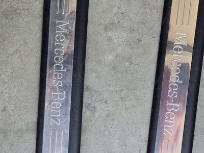 Mercedes-Benz Door Sills Scuff Plates Set (2) - Black/Chrome Trim