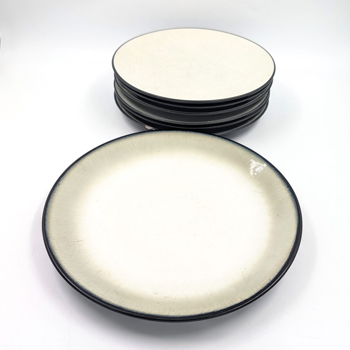 Set of Ceramic Plates Set of 6 Plus Serving Plate Set