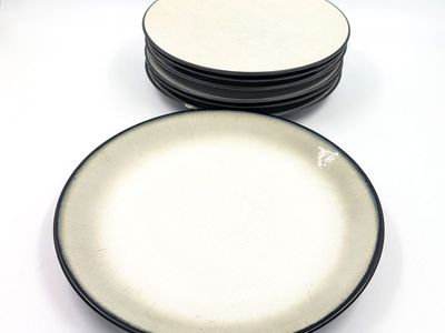 Set of Ceramic Plates Set of 6 Plus Serving Plate Set