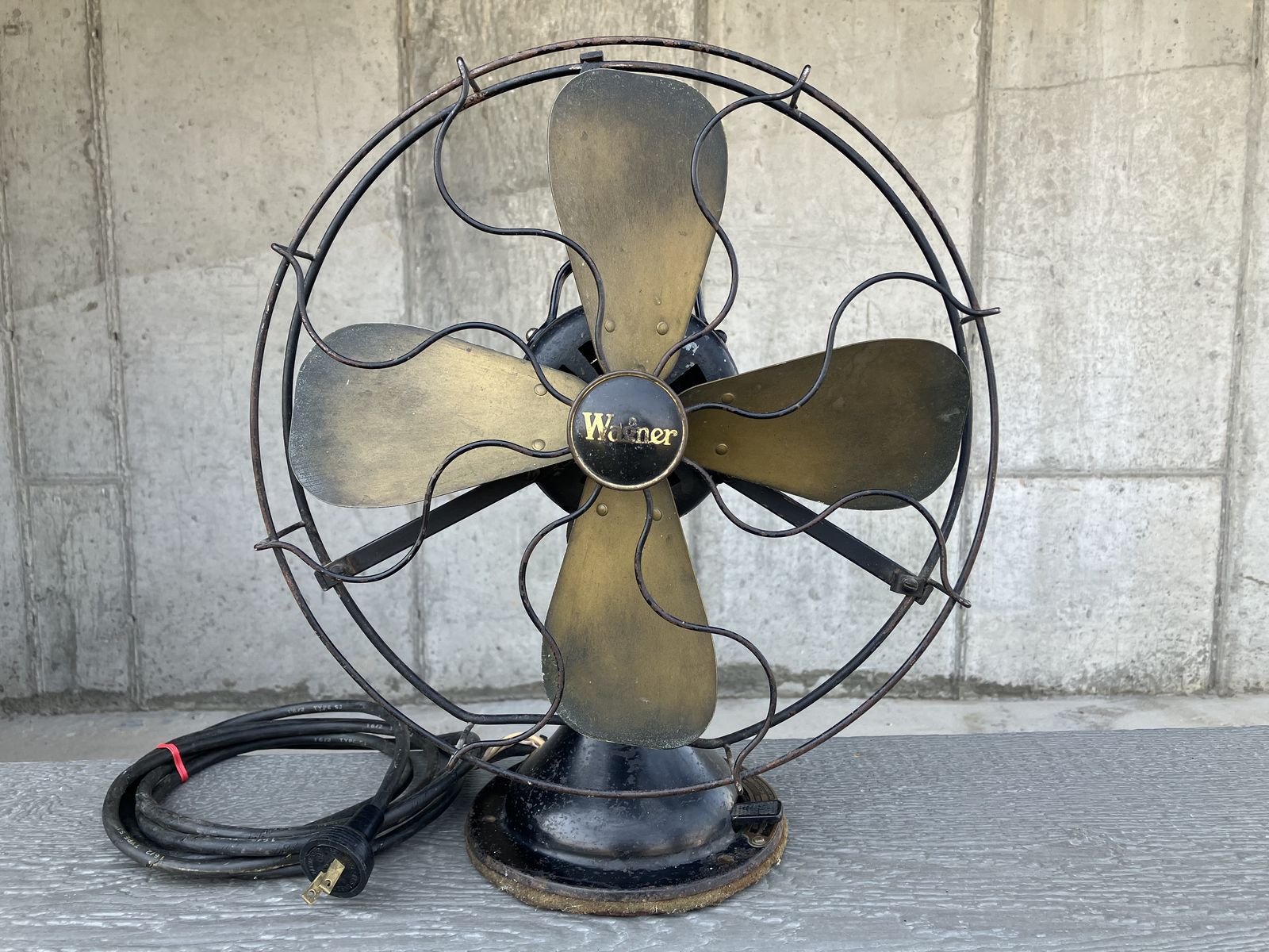 Antique Wagner Brass Blade 12 in. Fan