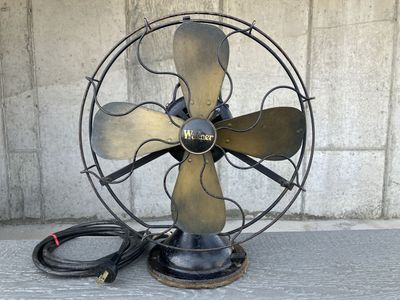 Antique Wagner Brass Blade 12 in. Fan