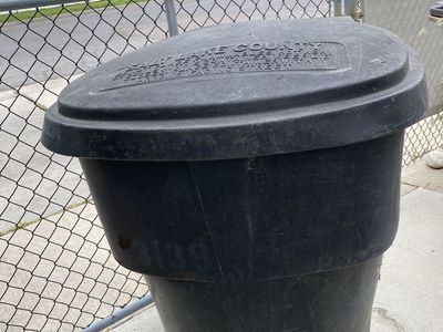 Black garbage container