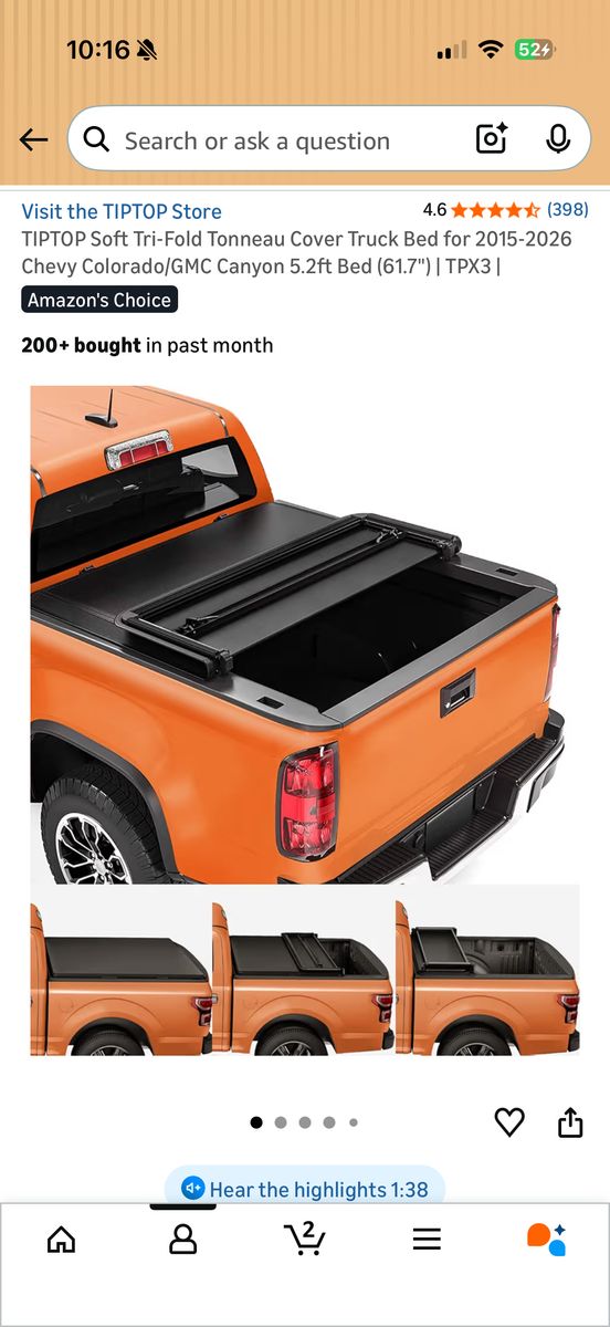 New Tri Fold Soft Bed Cover  Colorado / Canyon