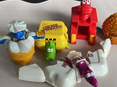 Vintage 1990s McDonald's Happy Meal Changeables Toy Lot