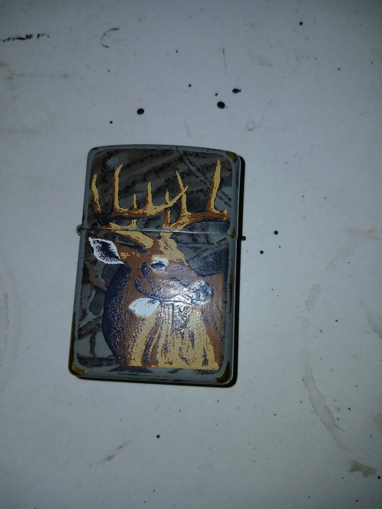 Vintage Style Buck Deer Lighter Camo Wildlife Pocket Lighter